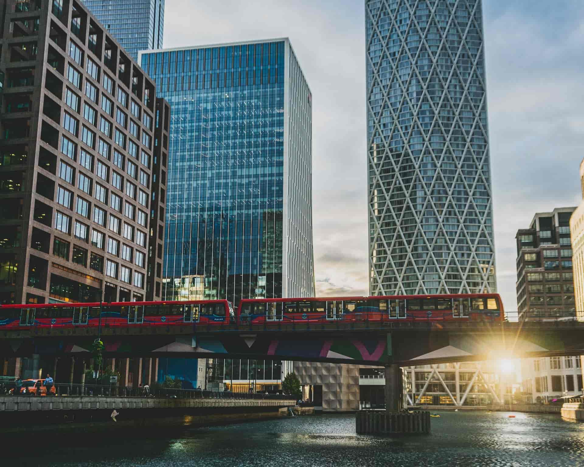 Canary Wharf with DLR